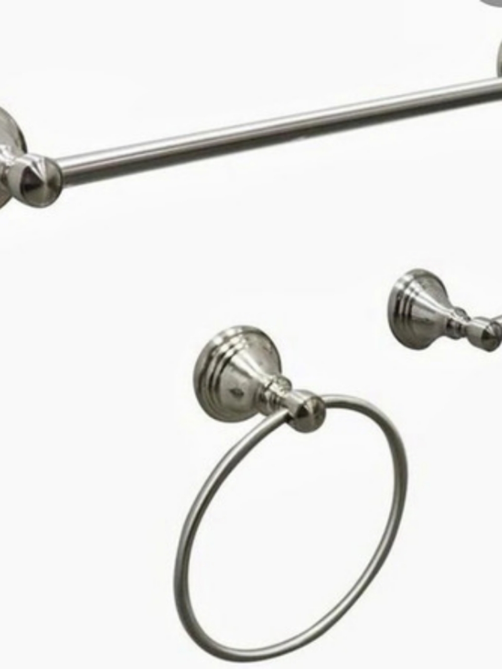 allen + roth Jordon 3-Piece Bath Hardware Set 3-Piece Brushed Nickel Bath